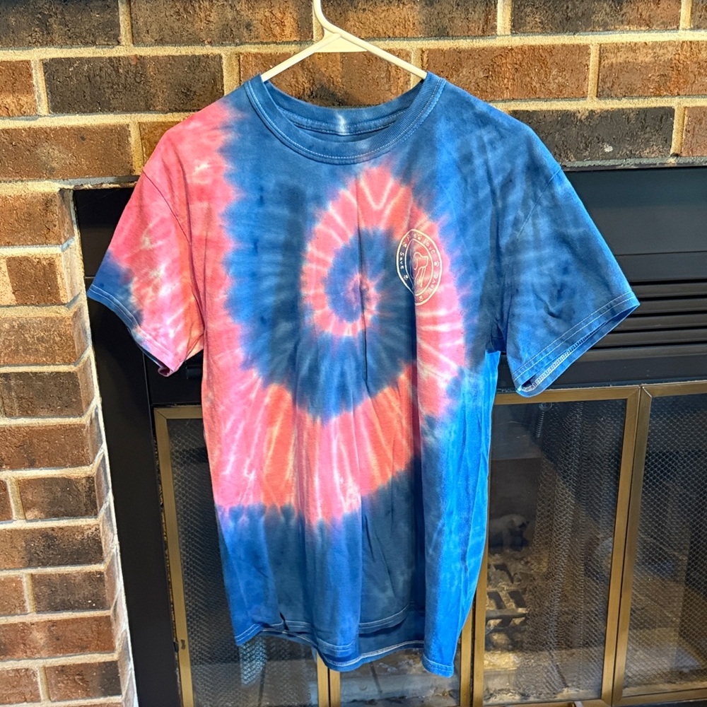 Tie-Dye Short Sleeve Tee - Blue and Pink